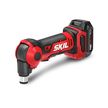 SKIL PWR CORE 12 Brushless 12V Auto Hammer Kit includes 2.0Ah Lithium Battery and PWR JUMP Charger - AH6552A-10, Red Skil