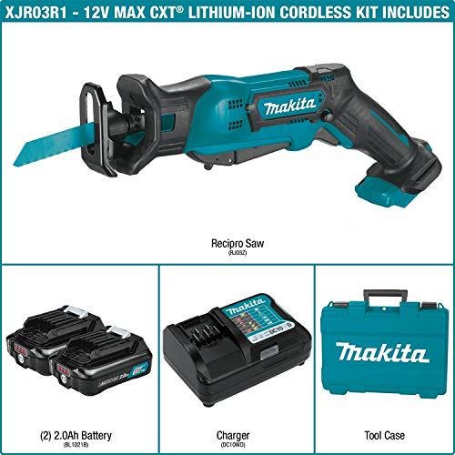 Makita RJ03R1 12V Max CXT Lithium-Ion Cordless Recipro Saw Kit - WoodArtSupply