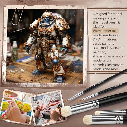 10PCS Detail Paint Brush Set - Durable Miniature Painting Brushes, Micro Paint  Brushes for Warhammer 40K Miniature Figure, Model Painting, Fine Detailing,  Art Painting