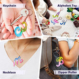 LET'S RESIN Large Alphabet Mold with Hole, Reversed Alphabet Letter Resin Molds Silicone with 30 Jump Rings, 30 Key Rings, Epoxy Molds for Keychain LET'S RESIN