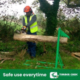 Logging Saw Horse | Steel Log Holder for Cutting Wood | Log Cutting Stand | Chainsaw Trestle | Lifting Capacity +200kg Timber Croc Timber Croc