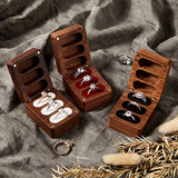 Always & Forever Ring Box 3 Slot for Wedding Ceremony Engagement Valentine's Day Birthday Ring Bearer Box Walnut Wooden Ring Box Engrave Wedding Ring Roycraft