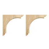 WADDELL Hardwood Grand Arch Corbel, Set of 2 (Small) | 5" x 5", Includes Pre-Installed Keyhole Plate | Decorative Corbels for Countertops, Mantel, Waddell