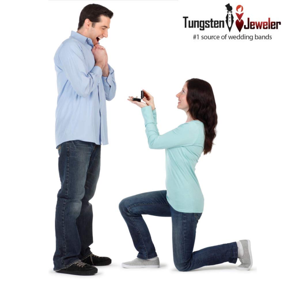 Free Personalized laser engraving Ring for Men and Ring for Women His & Her's 8MM/6MM Tungsten Carbide Celtic Knot Dragon Design Carbon Fiber Inlay Tungsten Jeweler