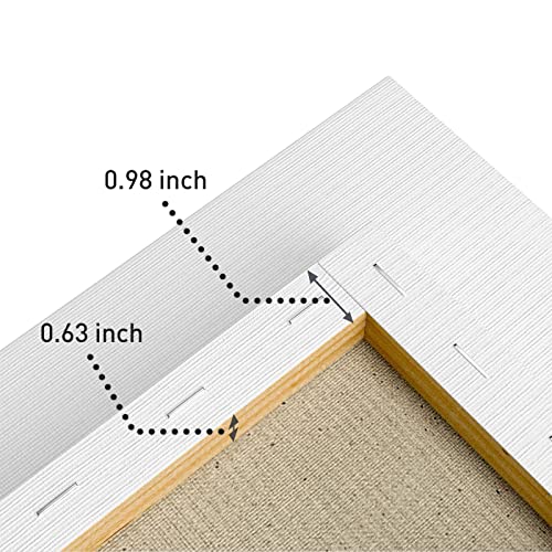  GOTIDEAL18Pcs Stretched Canvases for Painting Multi Pack 4x4,  5x7, 8x10,9x12, 11x14 Set, Primed White - 100% Cotton Artist Blank  Canvas Boards for Painting, Acrylic Pouring,Oil Paint