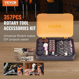 VEVOR 357PCS Rotary Tool Accessories Kit, 1/8" Diameter Shank Power Rotary Tool Accessories Set, Universal Fitment Electric Tool Accessories for VEVOR