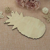 JANOU 3pcs Pineapple Shaped Unfinished Wood Sign Blank Pineapple Hanging Wooden Plaque DIY Craft Project Wood Sign with Rope Door Wall Art JANOU