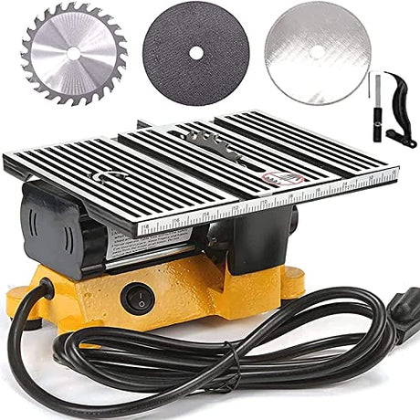 4" 60W MINI ELECTRIC TABLE SAW BENCH TOP GREAT ELECTRIC HOBBY CRAFT TABLE SAW DIY Power Tool Work Bench Stand Circular 2 PIECES Blades JETH