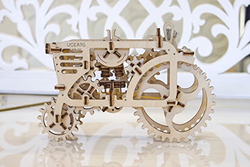 Ugears Bundle 2 in 1 Tractor + Trailer Mechanical 3D Puzzle Eco-friendly Gift DIY Brainteaser Teens Adults Boys Girls Kids Toys - WoodArtSupply