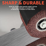 120x100x19mm Non-Woven Abrasive Wire Drawing Polishing Burnishing Wheel Flap Brush for Surface Treatment Stainless Steel, Aluminum, Copper, and More Baisiky