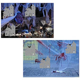 Halloween Blank Spook House Wood Haunted House Wood Ghost Wooden with Twines Art Unfinished Ornaments for Christmas Wedding Birthday Party Halloween Zontween