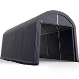 KING BIRD 10' x 20' Round Style Garage Shelter Anti-Snow Heavy Duty Storage Shelter Carport Portable Canopy Storage Shelter Shed for Boat, Patio KING BIRD