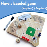 Baseball Board Game, Oak Made Leisure Game for All Ages Sport Wooden Adult Battle Table Game for Family Party Holiday Coffee Travel Time Gameboard Deartisan