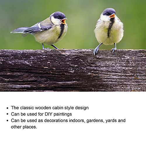 DIY Bird Feeder Houses, Wooden Bird House Unpainted Unfinished Birdhouse Hanging Bird House Hanging Birdhouse for Decorations Indoors Gardens(Single Hztyyier