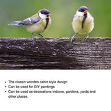 Wooden Bird House, DIY Bird Feeder Houses Unfinished Birdhouse Decorative for Decorations Indoors Gardens(Single Layer No. 3) Zerodis