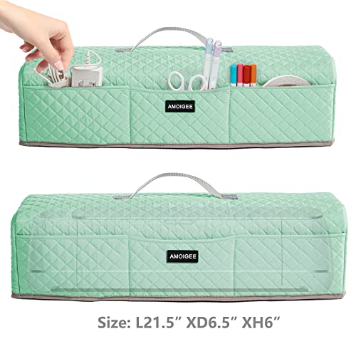 AMOIGEE Padded Dust Cover Compatible with Cricut Maker, Cricut Maker 3, Explore Air 2, Cricut Explore 3 Machine, with Pockets for Cricut Accessories, AMOIGEE
