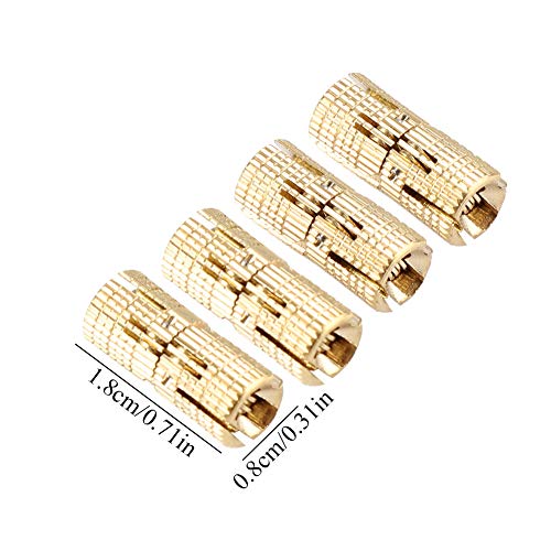 Duokon Ring Box Hinges, 4Pcs/Pack Copper Brass Cabinet Gift Box Concealed Barrel Hinge 8mm 180 Opening Angle Duokon