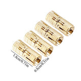 Duokon Ring Box Hinges, 4Pcs/Pack Copper Brass Cabinet Gift Box Concealed Barrel Hinge 8mm 180 Opening Angle Duokon