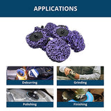 Benchmark Abrasives 2" Quick Change Non Woven Nylon Extra Coarse Strip Discs for Sanding Polishing Paint Removal with Male R-Type Backing Use with Benchmark Abrasives