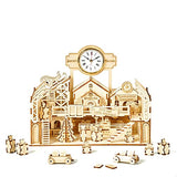 bennama 3D Wooden Puzzles Santa's Factory Model Kits, Brainteaser and Puzzle for Christmas/Birthday,Gifts for Adults and Teens to Build Combination bennama