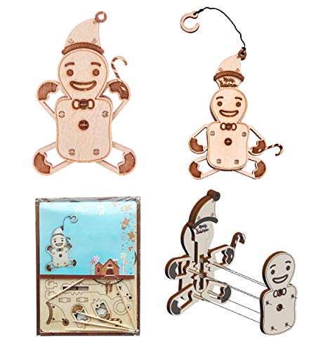 Wood Trick Set of Mini 3D Puzzles - Gingerbread, Guitar, Apple - 3D Wooden Puzzle - Great STEM Project for Beginners Wood Trick