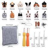 Needle Felting Kit,12 Pieces Doll Making Wool Needle Felting Starter Kit with Instruction,Felting Foam Mat and DIY Needle Felting Supply for DIY Mayboos