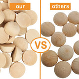80 PCS 2 Inch Half Wood Balls, Split Wood Balls, Half Wooden Spheres, Half Round Balls, Suitable for Painting, Glass, Various Materials, DIY Jewelry GNIEMCKIN