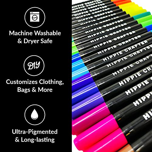 Fabric Markers for Baby Clothes Canvas Fabric Upholstery T Shirts Shoe Clothing Paint Fabric Pens for Clothes, Fabric Markers Permanent No Bleed