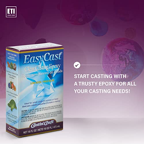 Environmental Technology EasyCast Crystal Clear Casting Epoxy Mix (2-Part Kit) For Coating of Small Arts & Crafts, Wood, Jewelry Making | Low Odor & - WoodArtSupply