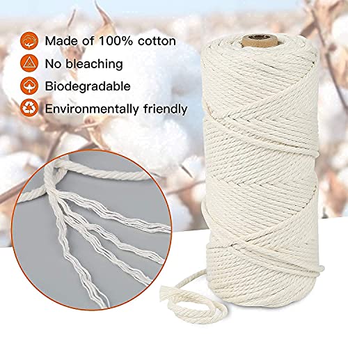 LECZIVOEN Macrame Kit, All in Macrame Supplies 109Yards x 3mm Macrame Cord,DIY Macrame Kit for Adults Beginners, Macrame Beads with Wooden Rings and - WoodArtSupply