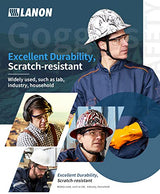 LANON Anti-Fog Safety Goggles with Ajustable Temples, 2.5 Times ANSI Z87.1 Double-sided Antifog, Side Protection, High Transmission, Lightweight & LANON Protection