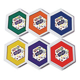 Colorations Classic Primary Colors Jumbo Washable Stamp Pads Washable Ink Pack of 6 (6"L x 7"W) - Classroom Stamping for Kids With Lid Colorations
