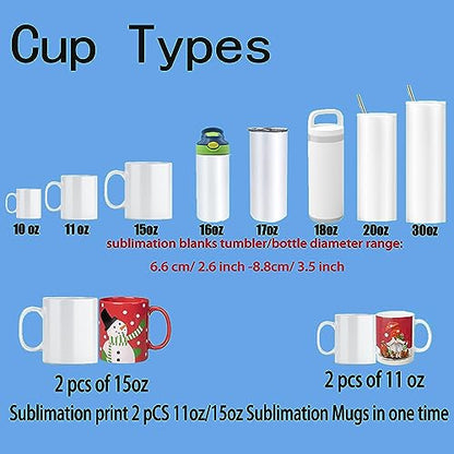 Tumbler Heat Press，Tumbler Press Machine 20 and 30 oz，Tumbler Heat Press Machine 110V，Tumbler Press for 10oz-17oz,20oz- 32oz，Display is not