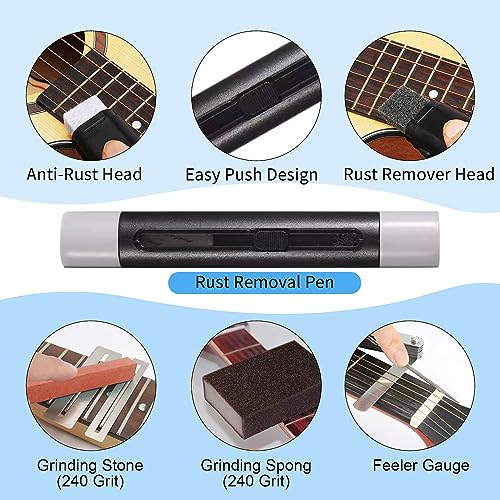 72 PCS Guitar Tool Kit for Set Up, Intonation Adjustment and Repair, Guitar Maintenance Kit for Guitar Bass Banjo and Ukulele, Guitar Gift for Guitar Giwaelro