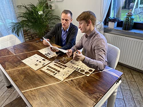 WOODEN.CITY Kinetic Wood Sculpture - Kinetic Art Table 3D Puzzle - Spinning Art-Handmade Kinetic Sculpture - Optical Illusion Sculpture Kinetic Wall WOODEN.CITY