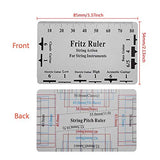 Guitar Neck Notched Straight Edge Luthiers Tool with String Action Ruler Gauge for Gibson 24.75" and Fender 25.5" Electric Guitars NeeQi
