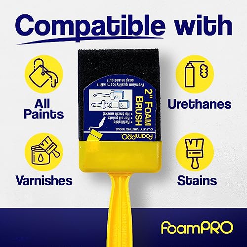 Foampro 72-4 Foam Brush & 4 Refills, 2 Inch Foampro