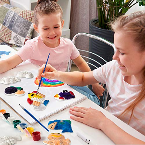 KODATEK 80 Pieces Crafts for Kids Ages 4-8, Kids Arts and Crafts Painting Kit, Paint Your Own Figurines, Kids Activities DIY Toys, Ceramics Plaster KODATEK