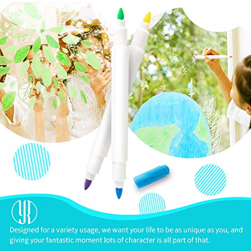 YR Dual Sided Neon Pens For Light Up LED Board, Neon Markers Applicable For Draw, Sketch, Create, Doodle, Art, Write, Learning Tablet, 12 Packs YR