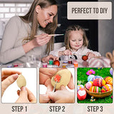 Set of 25 Unfinished Wooden Easter Eggs - 1.6" Craft Eggs for Painting and Decorating - DIY Wood Eggs for Crafts - Faux Chicken Eggs for Art Projects AEVVV