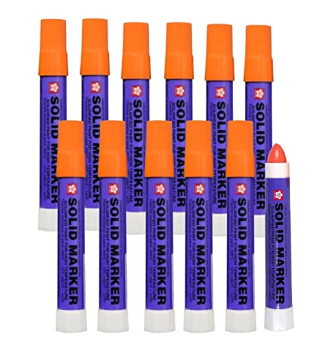 SAKURA Solid Paint Markers - Permanent Marker Paint Pens - Window, Wood, & Glass Marker - Orange Paint - 12 Pack SAKURA