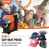 VEVOR 3-in-1 Auto Hat Heat Press Machine for Caps - No Crease, Automatic Release&Press Knob-Style Digital Control Panel, with 3pcs Interchangeable VEVOR