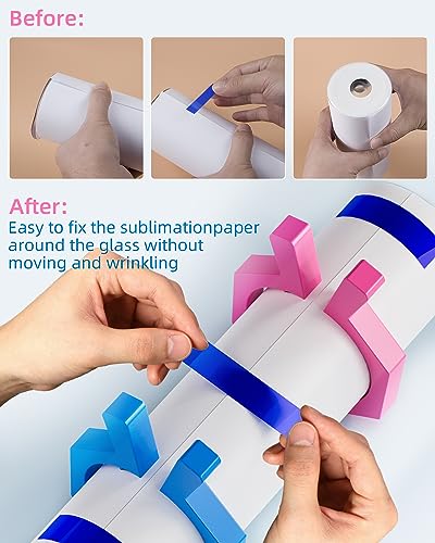 Nicpro Sublimation Tumblers Pinch Tool Set in Case, Sublimation Starter Kit with Tape&Glove, Perfect Sublimation Supplies Clamp for Pinch Tumbler - WoodArtSupply