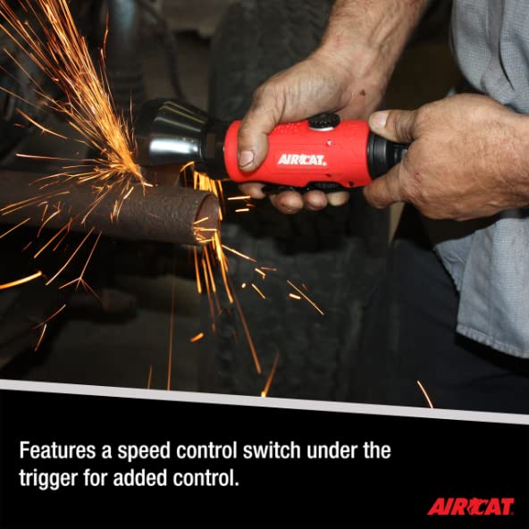 AIRCAT Pneumatic Tools 6520: .5 HP 3-Inch Composite Reversible Cut-off Tool 18,000 RPM Free Speed AIRCAT