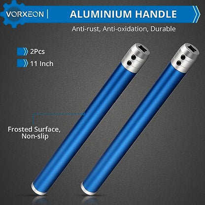 VORXEON Carbide Wood Turning Tools for Lathe with 2Pcs 11 Inch Removable Aluminium Handles