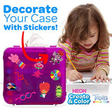 Crayola Trolls World Tour, Neon Create & Color Art Set, Over 70 Art Supplies, Gift for Kids, 5, 6, 7, 8 Crayola