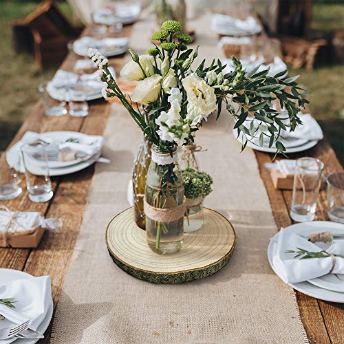 KARAVELLA (10) Pack 12-13 inches X Large Wood Slices for Centerpieces - Wood Centerpieces for Tables, Rustic Wedding Centerpiece, Natural Wood Slabs, KARAVELLA
