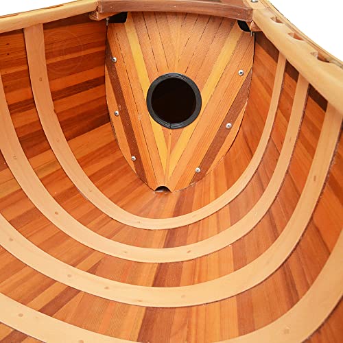 Old Modern Handicrafts Wooden Canoe with Ribs Curved Bow 10' Matte Finish for Display Old Modern Handicrafts