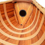 Old Modern Handicrafts Wooden Canoe with Ribs Curved Bow 10' Matte Finish for Display Old Modern Handicrafts