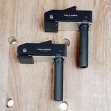 2 Pack 3/4 Inch (19mm) MFT Bench Dog Clamps, Aluminum Alloy Hold Down Clamps for Woodworking with Quick Release, Adjustable Benchtop Clamps for ViewReal